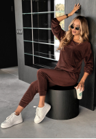 Welurowy komplet Allesi czekoladowy