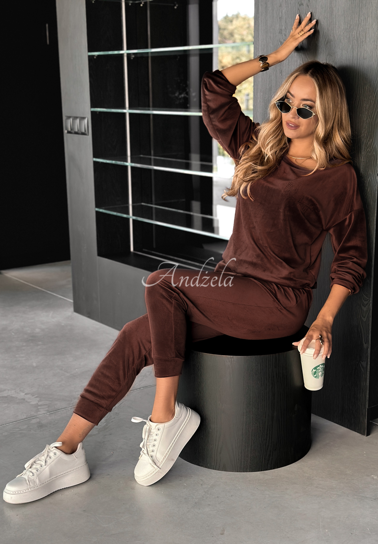 Allesi chocolate velour set