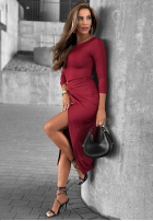 Sukienka midi In Another Life burgundowa