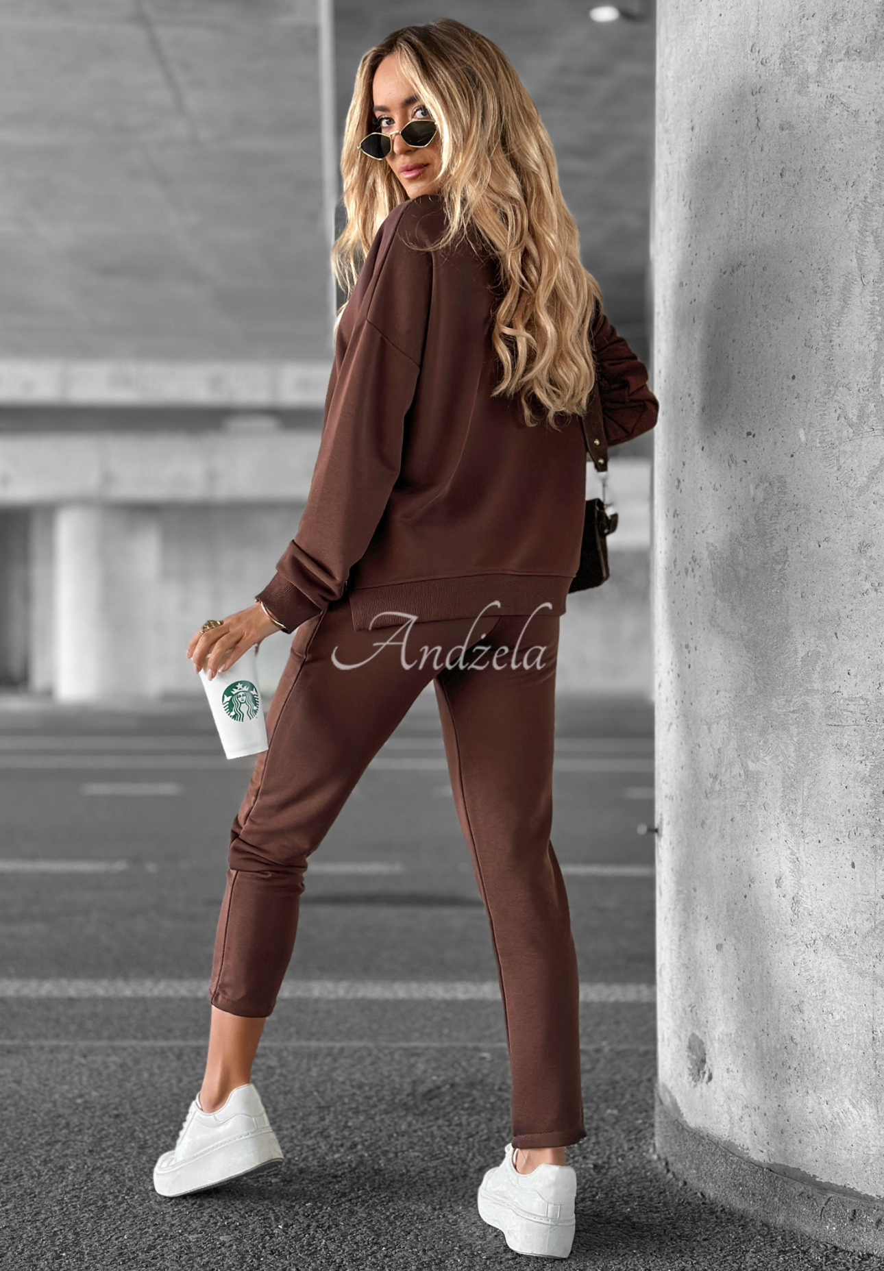 Somewhere Near chocolate tracksuit set