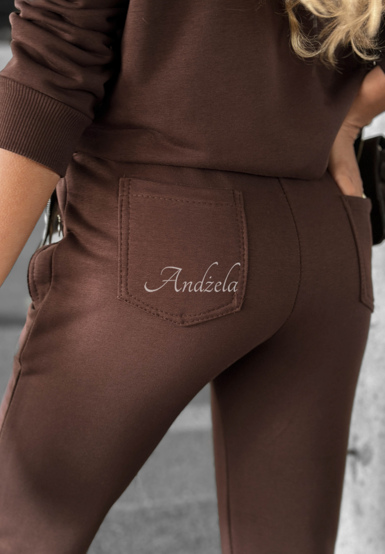 Somewhere Near chocolate tracksuit set