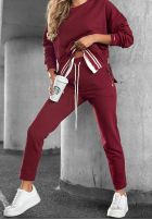 Komplet dresowy Somewhere Near burgundowy