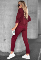 Komplet dresowy Somewhere Near burgundowy