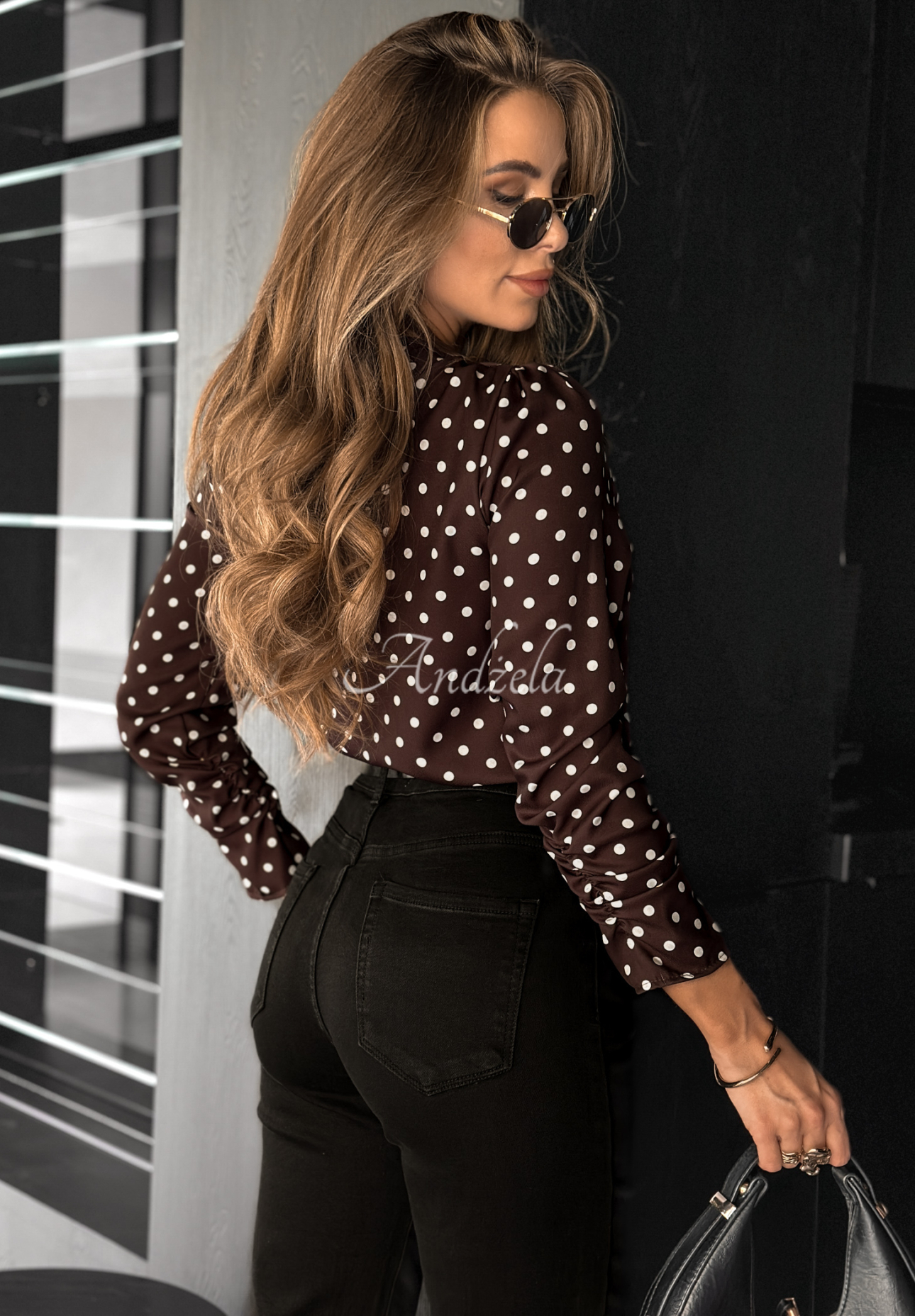 Denim mom fit pants with belt It's Not About You black