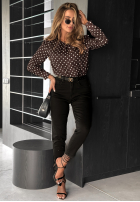 Spodnie jeansowe z paskiem skinny It's Not About You czarne