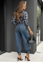 Koszula w kratę Undefined Status granatowo-beżowa