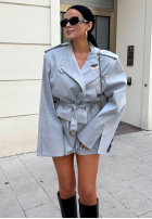 Krótki płaszcz trencz La Milla Who’s This szary