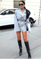 Krótki płaszcz trencz La Milla Who’s This szary