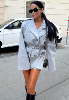 Krótki płaszcz trencz La Milla Who’s This szary