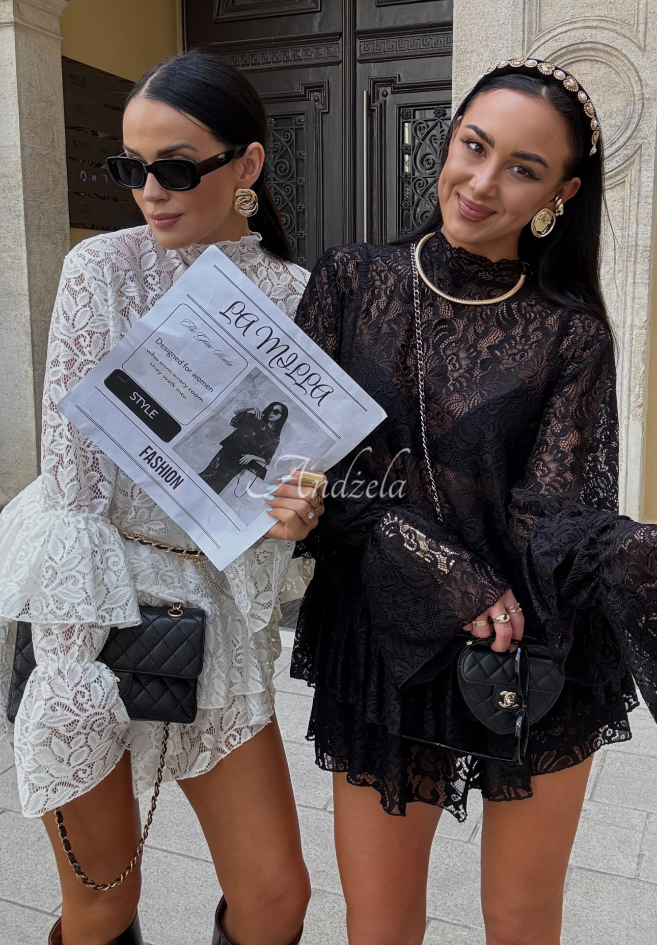 La Milla lace viscose blouse Bye Forever white