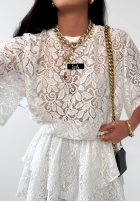 Koronkowe spódnico-spodenki La Milla Unseen białe