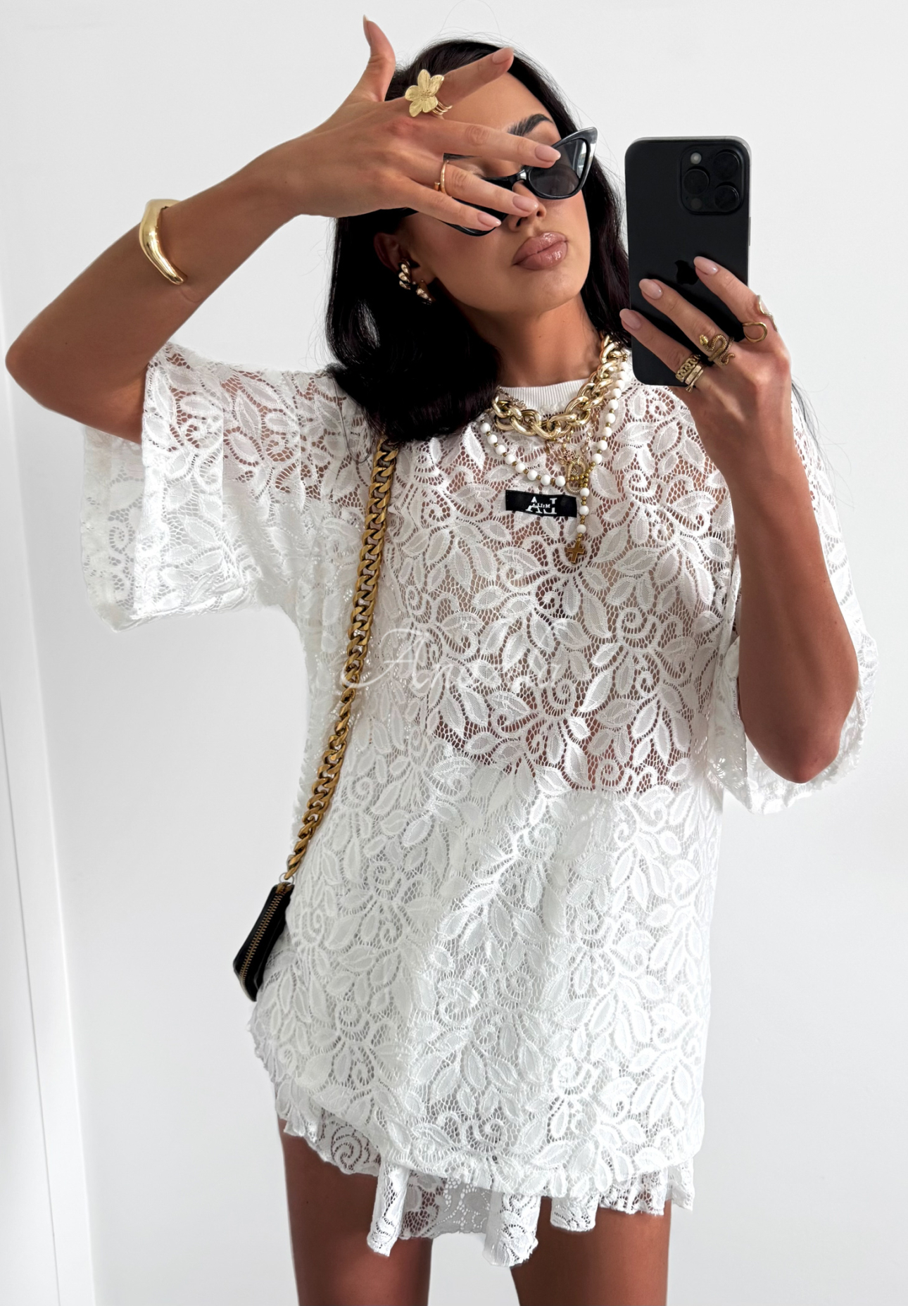 Koronkowe spódnico-spodenki La Milla Unseen białe