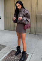 Spódnico-spodenki mini z rozcięciem La Milla Got My Attention mokka