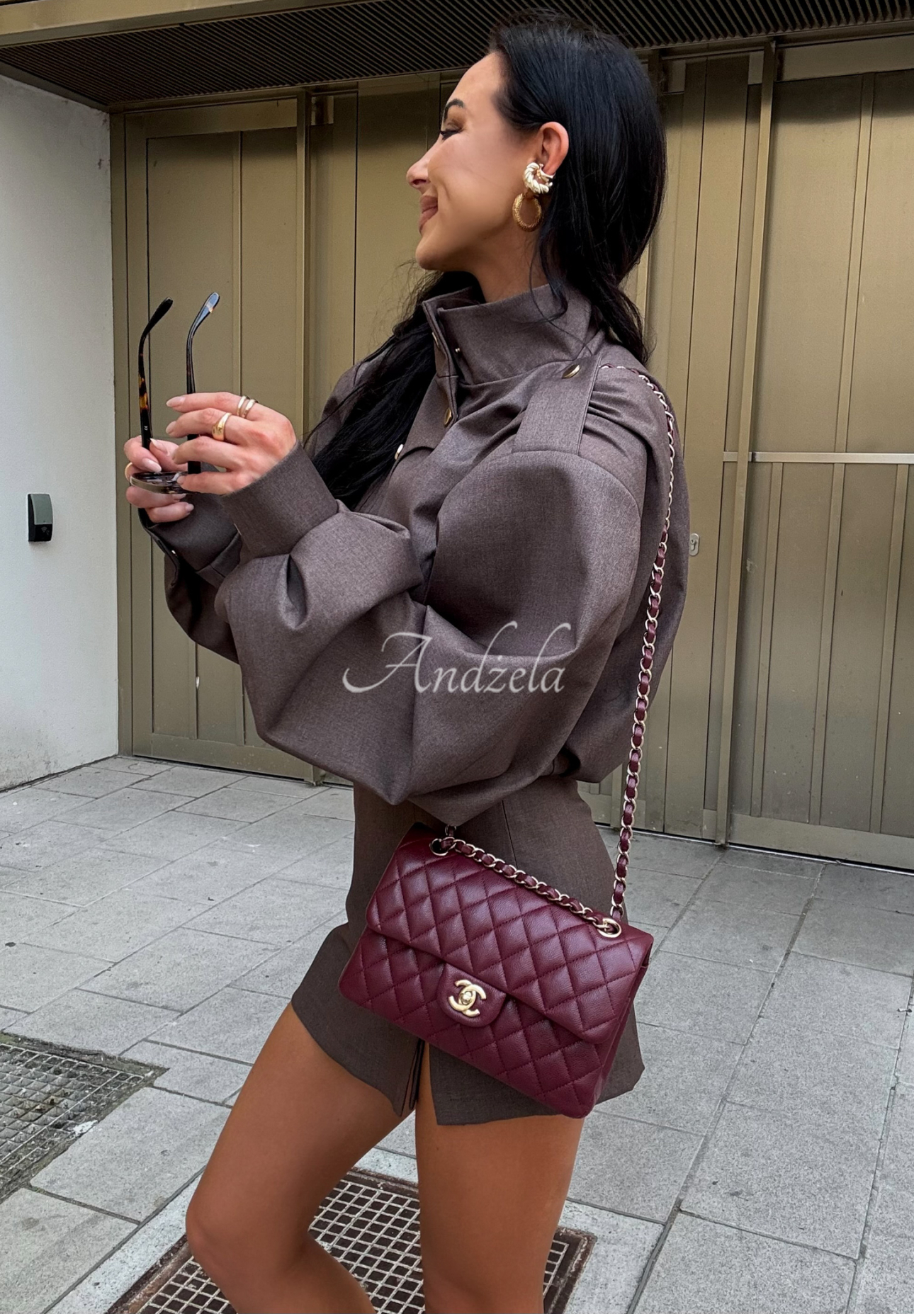 Spódnico-spodenki mini z rozcięciem La Milla Got My Attention mokka