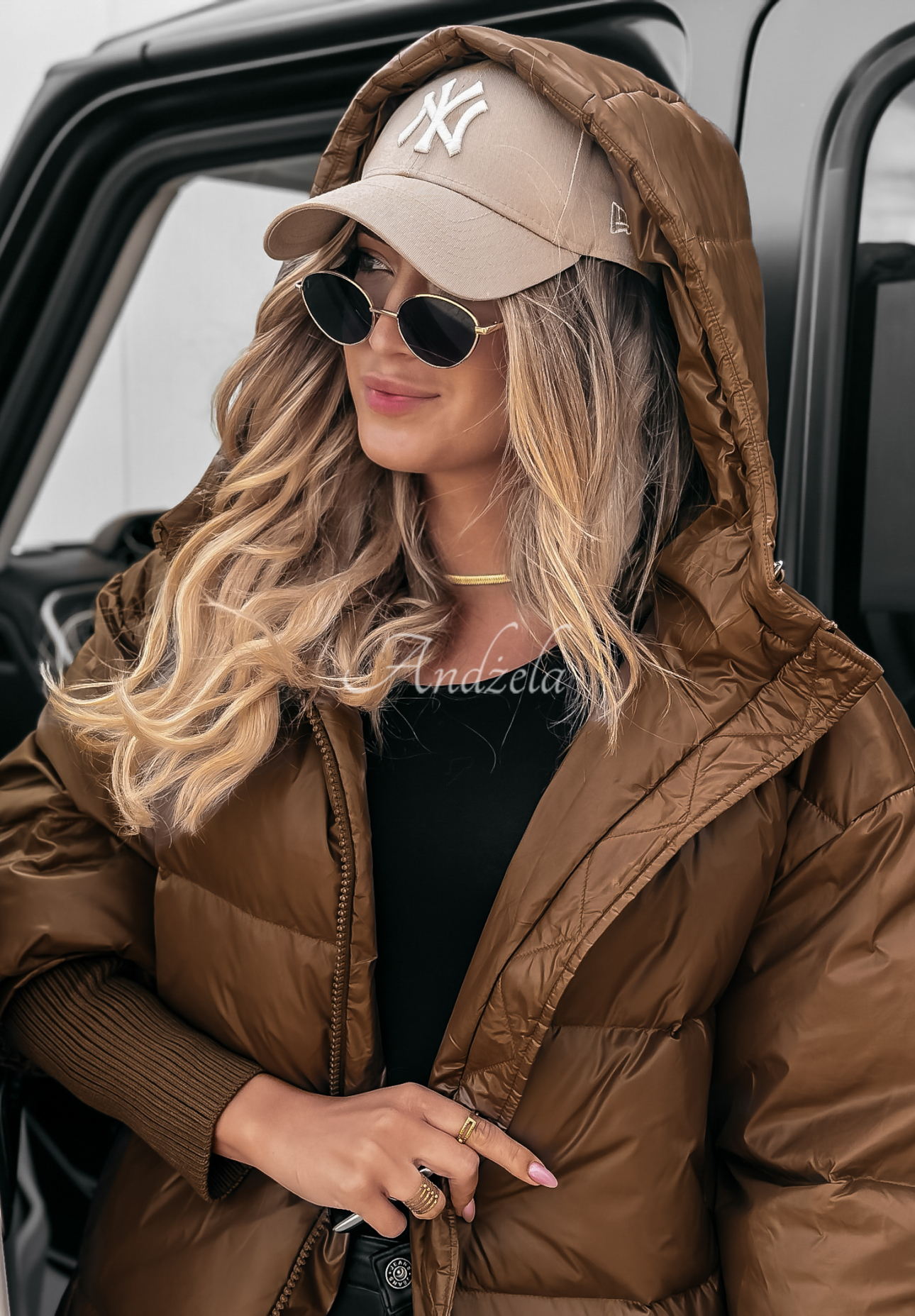 Down oversize September chocolate jacket II