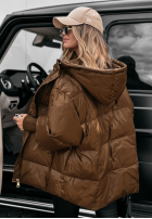 Puchowa kurtka oversize September czekoladowa II