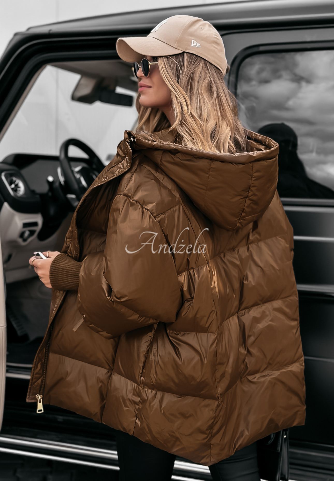 Down oversize September chocolate jacket II