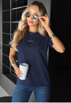 T-shirt z nadrukiem Woman granatowy