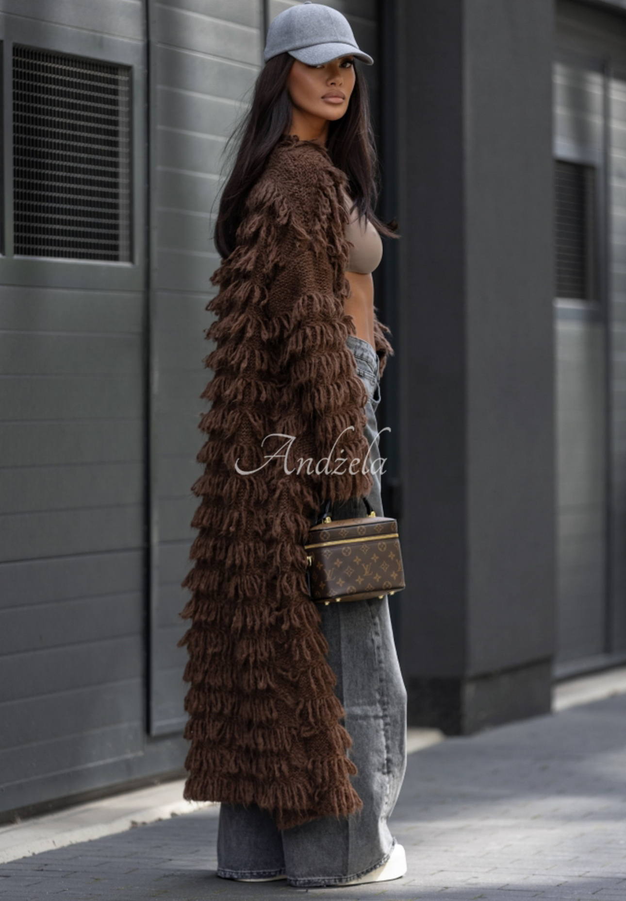 Long cardigan with tassels Cocomore Group Chat Left chocolate