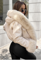 Krótka kurtka z futerkiem Timber Pines beżowy