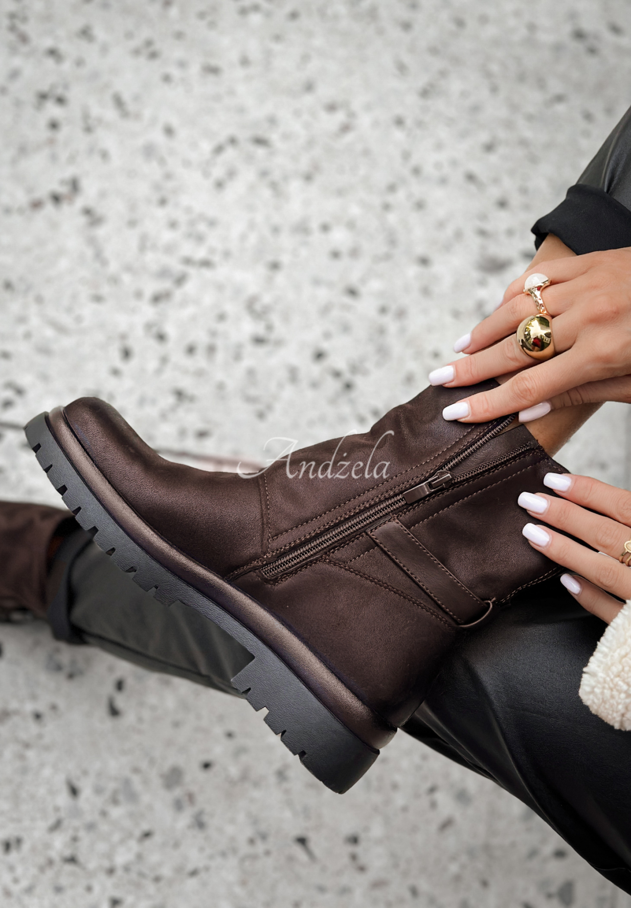 Botki Don’t Be Late czekoladowe