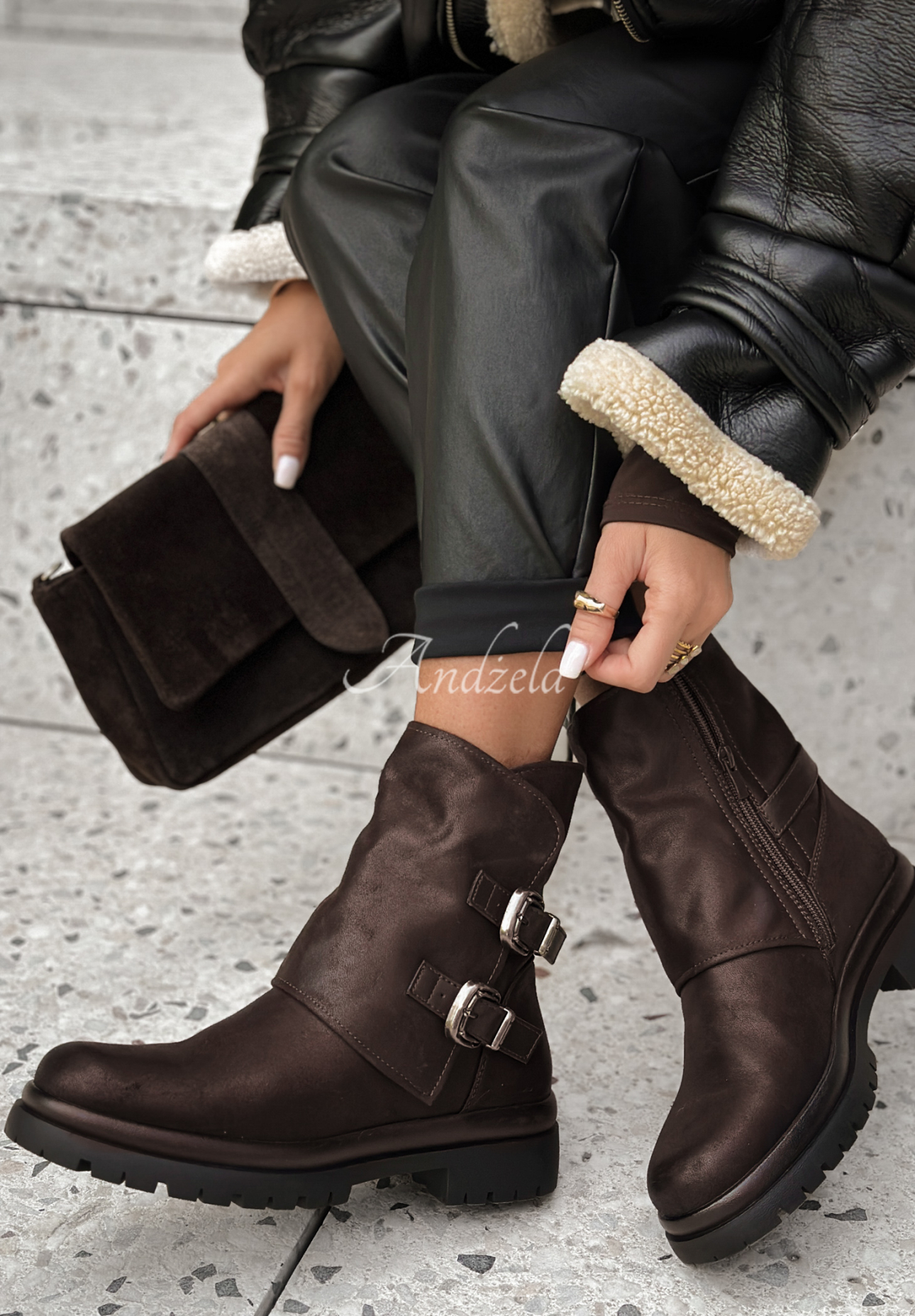 Botki Don’t Be Late czekoladowe