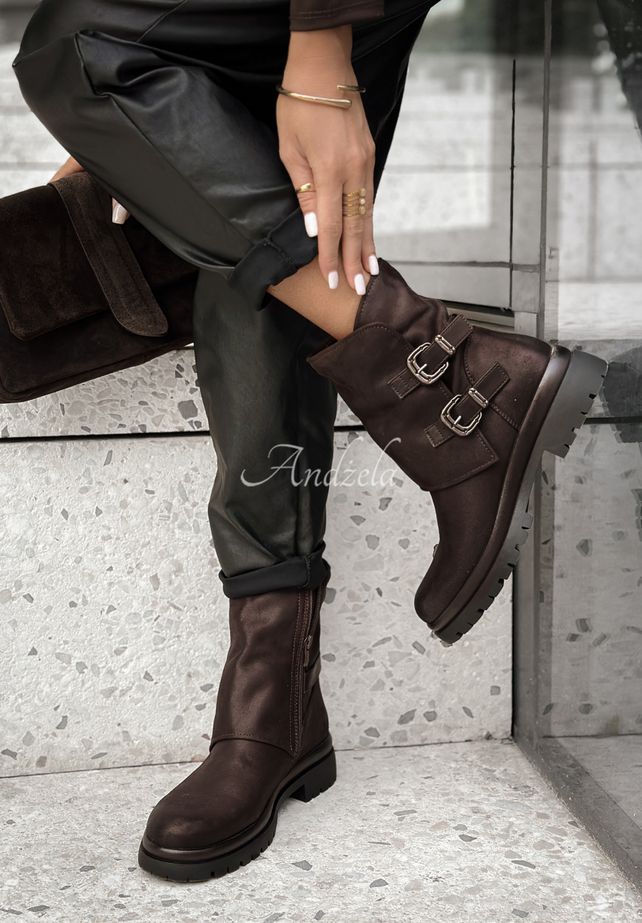 Botki Don’t Be Late czekoladowe