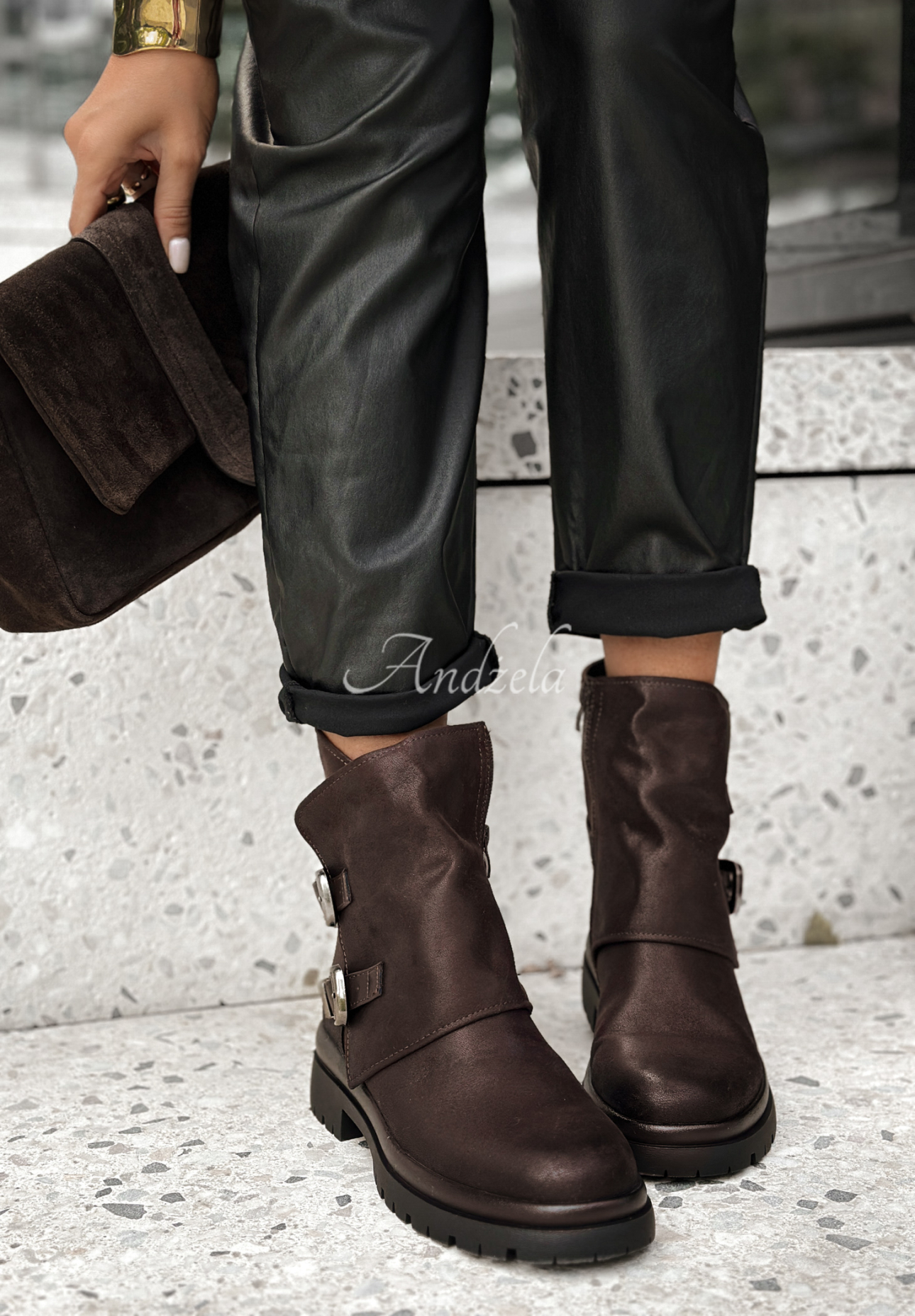 Botki Don’t Be Late czekoladowe