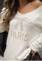 Lekki sweter Dreaming Of Paris ecru