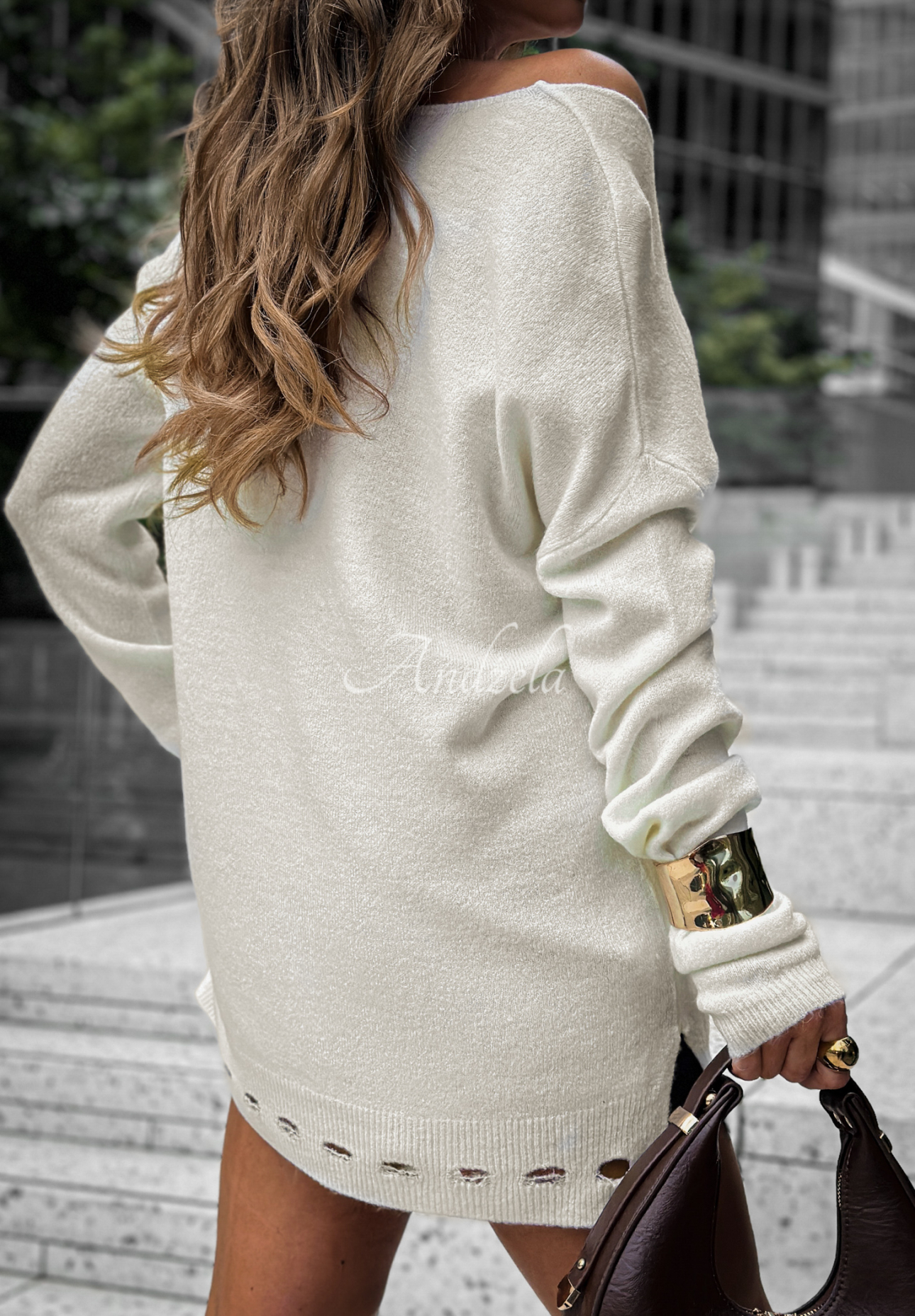 Lekki sweter Dreaming Of Paris ecru