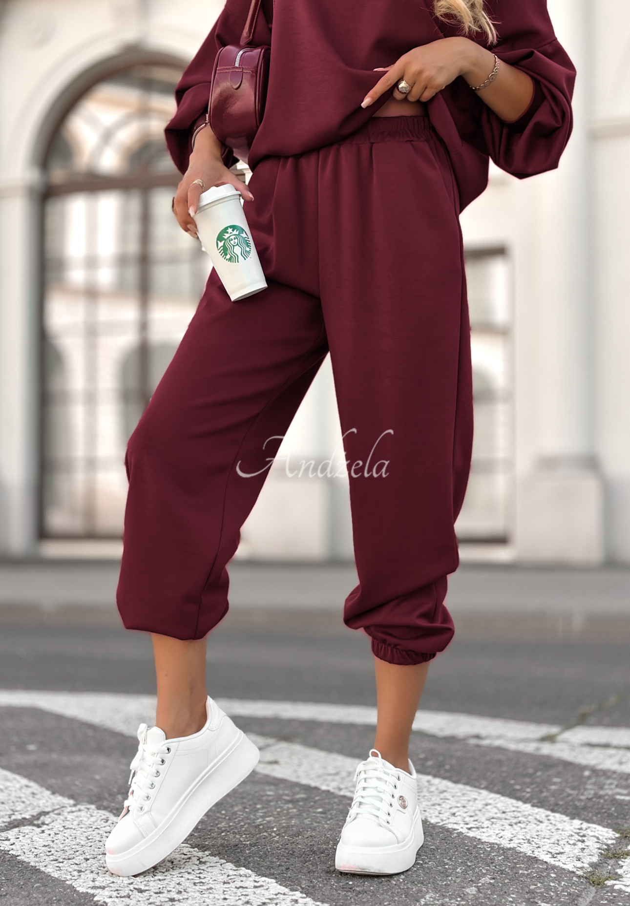 Komplet dresowy Remember About You burgundowy