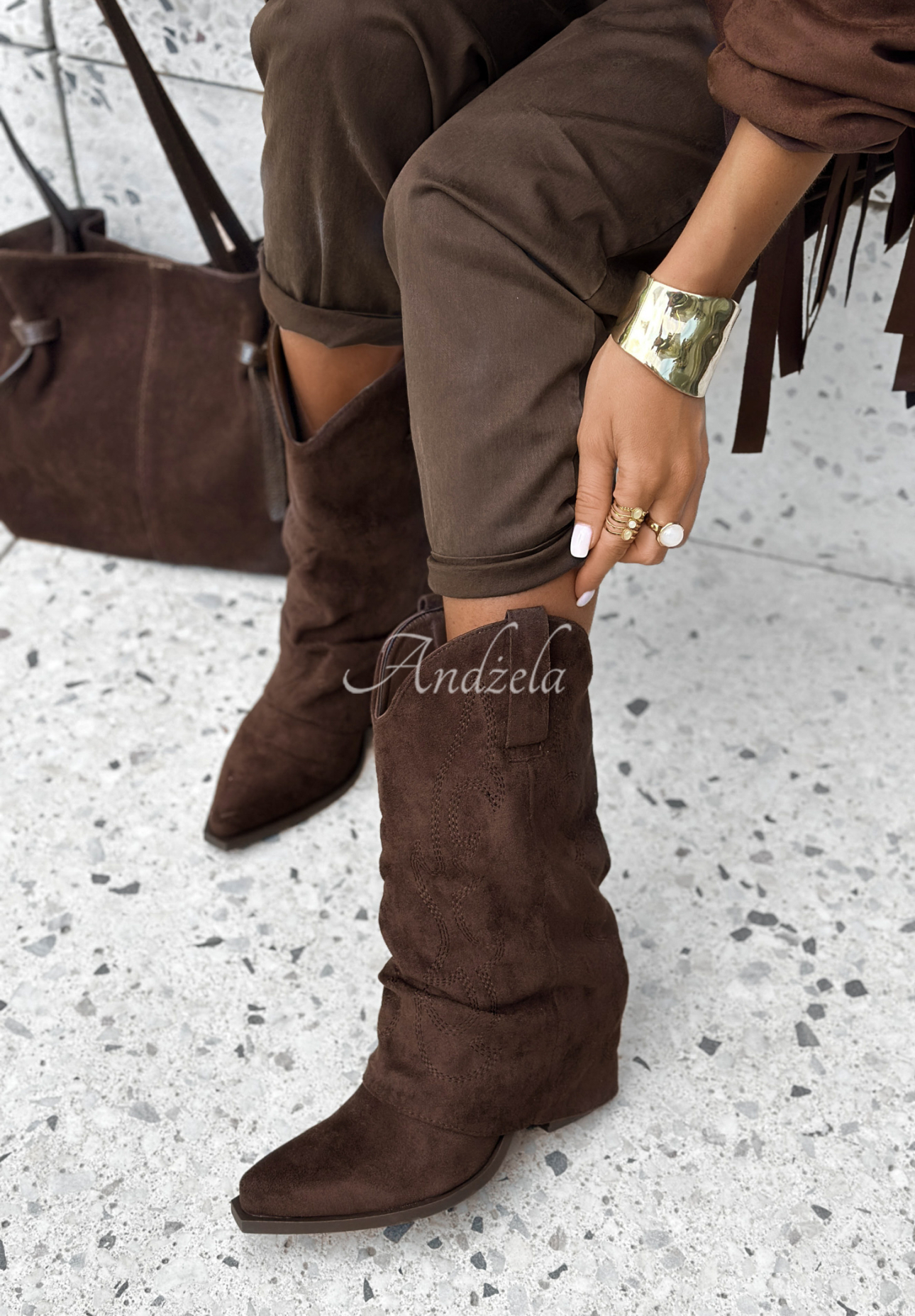 Mississippi Alabama chocolate suede cowboy boots