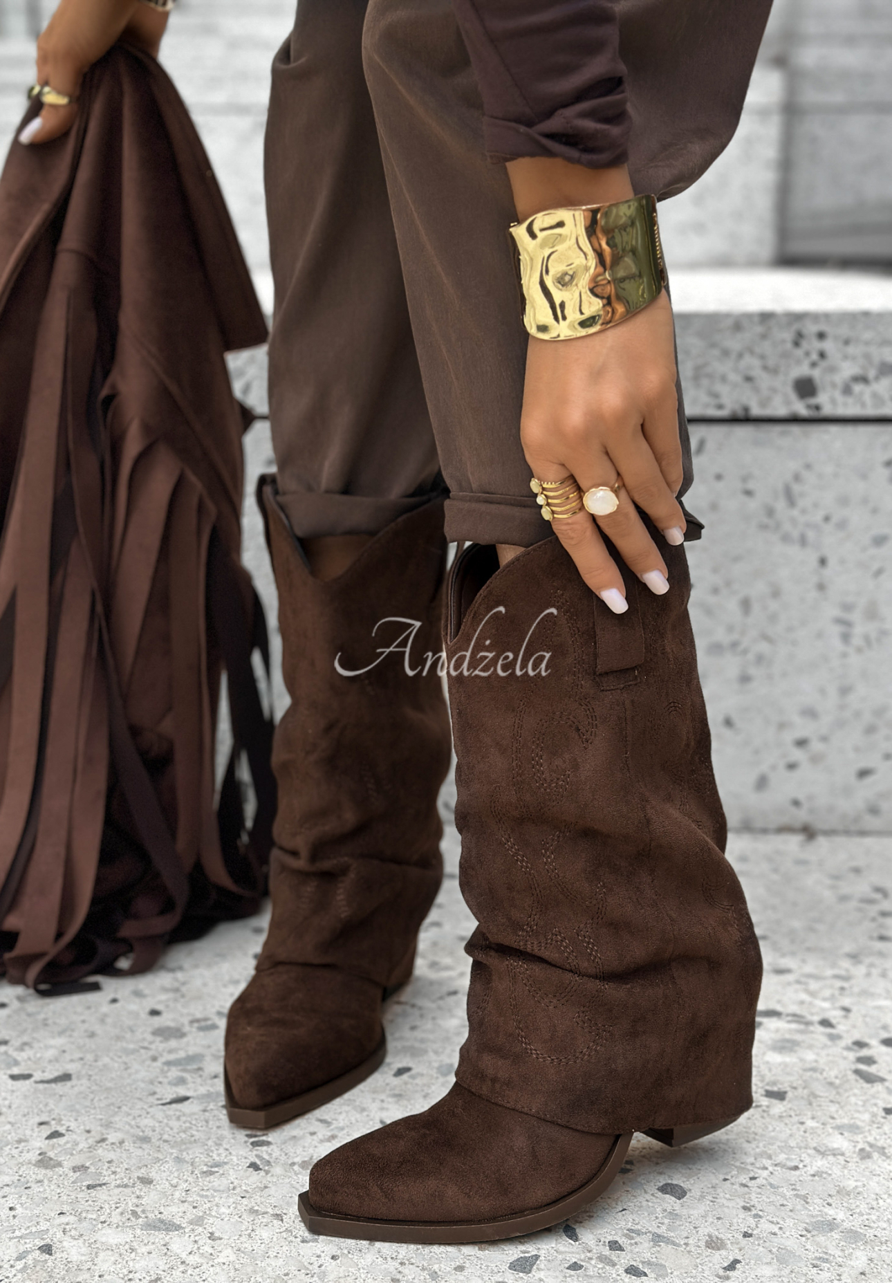 Mississippi Alabama chocolate suede cowboy boots