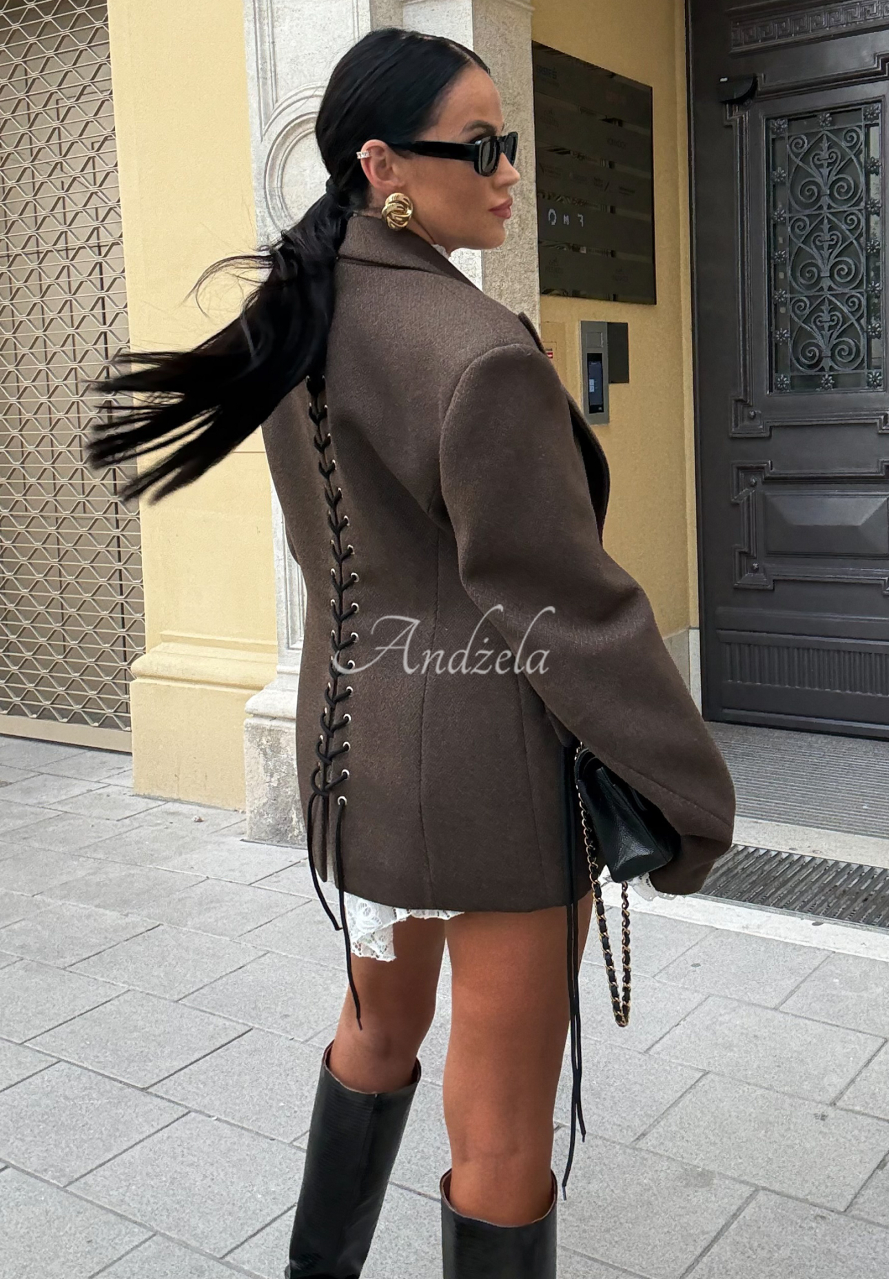 La Milla jacket Blocked Again chocolate