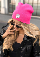 Czapka z naszywką Winter City różowa