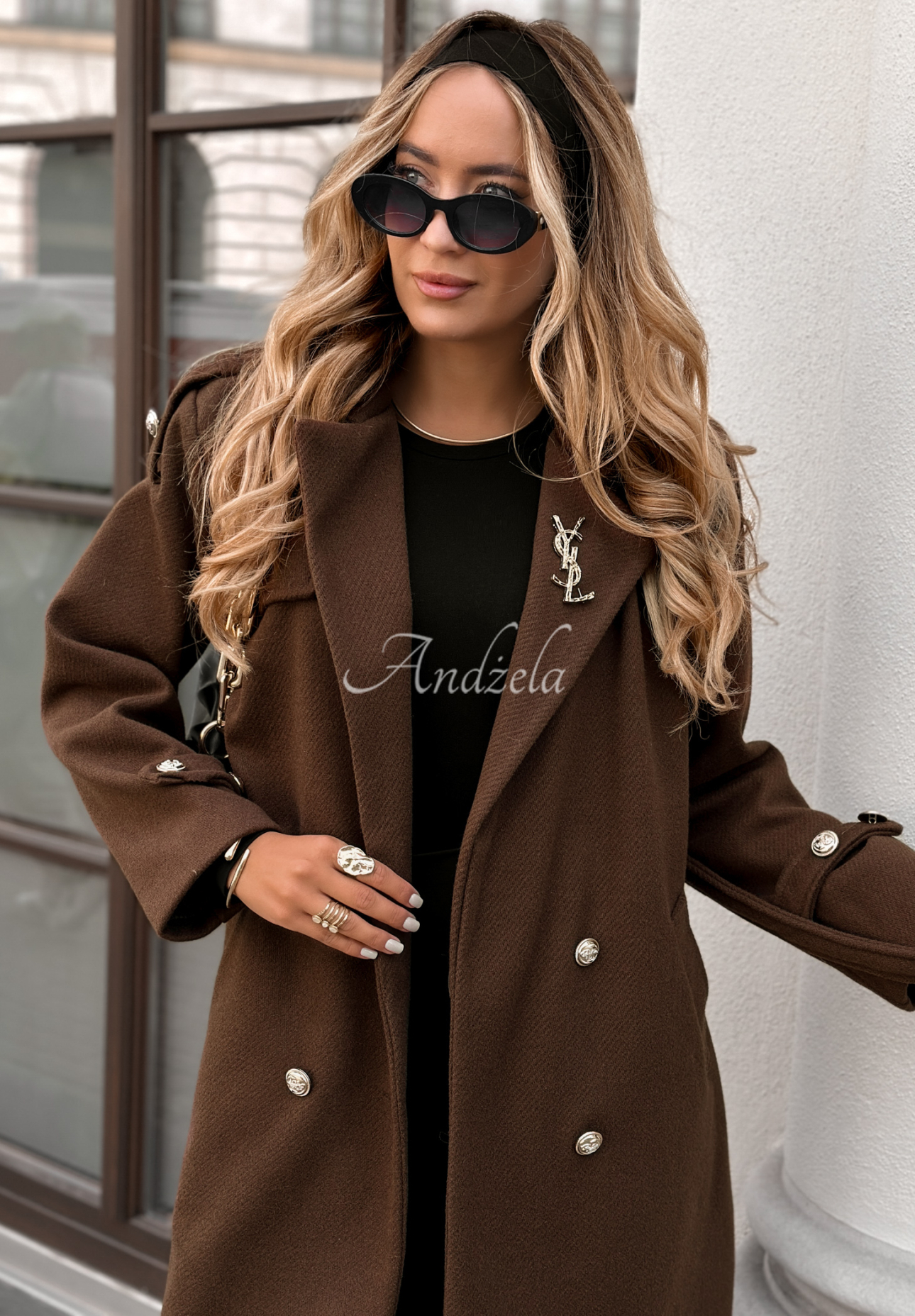 Quiet Feeling chocolate button coat