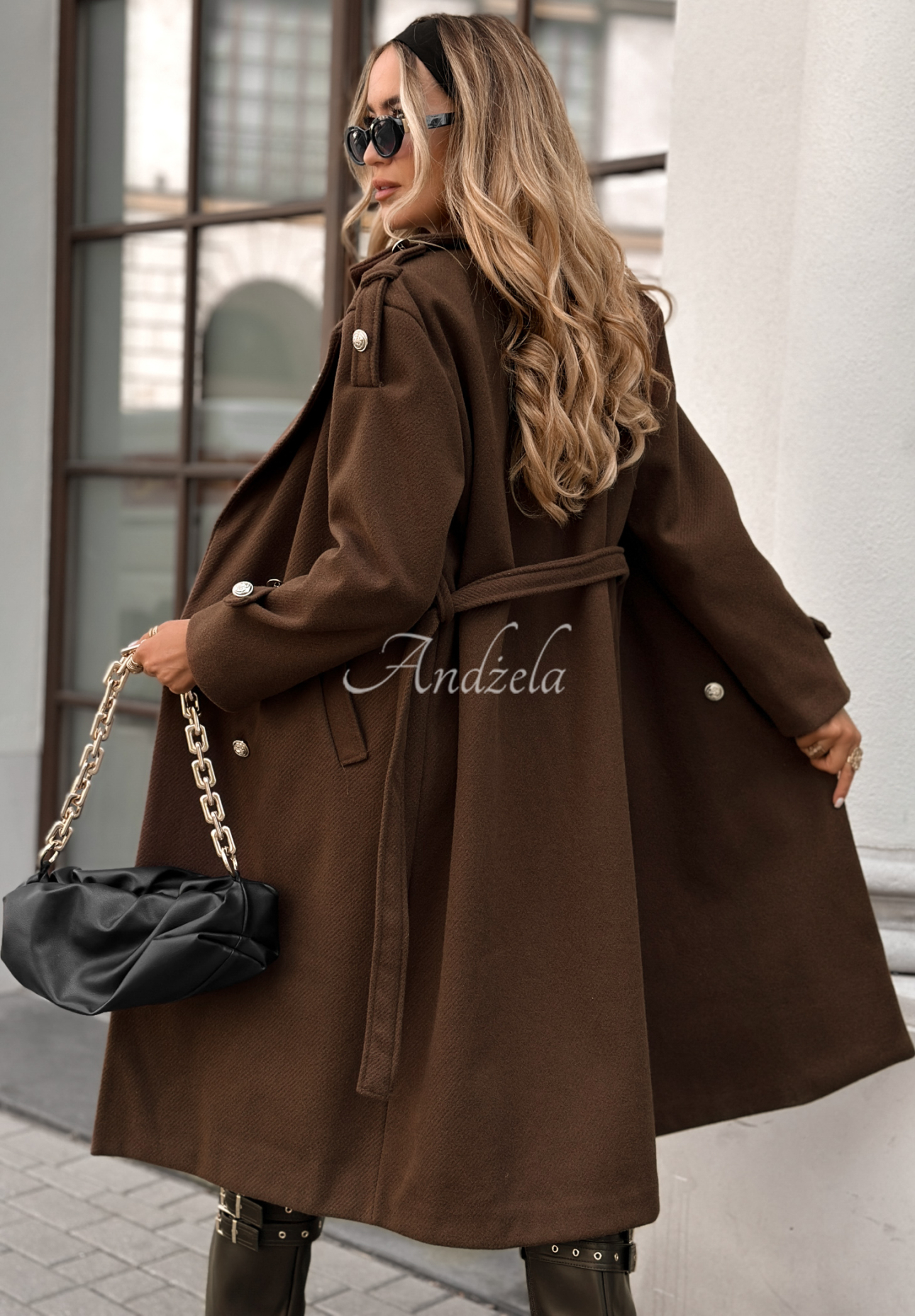 Quiet Feeling chocolate button coat