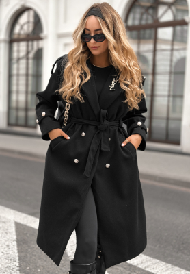 Quiet Feeling button coat black