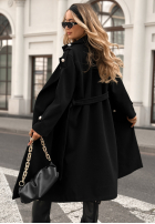 Płaszcz z guzikami Quiet Feeling czarny