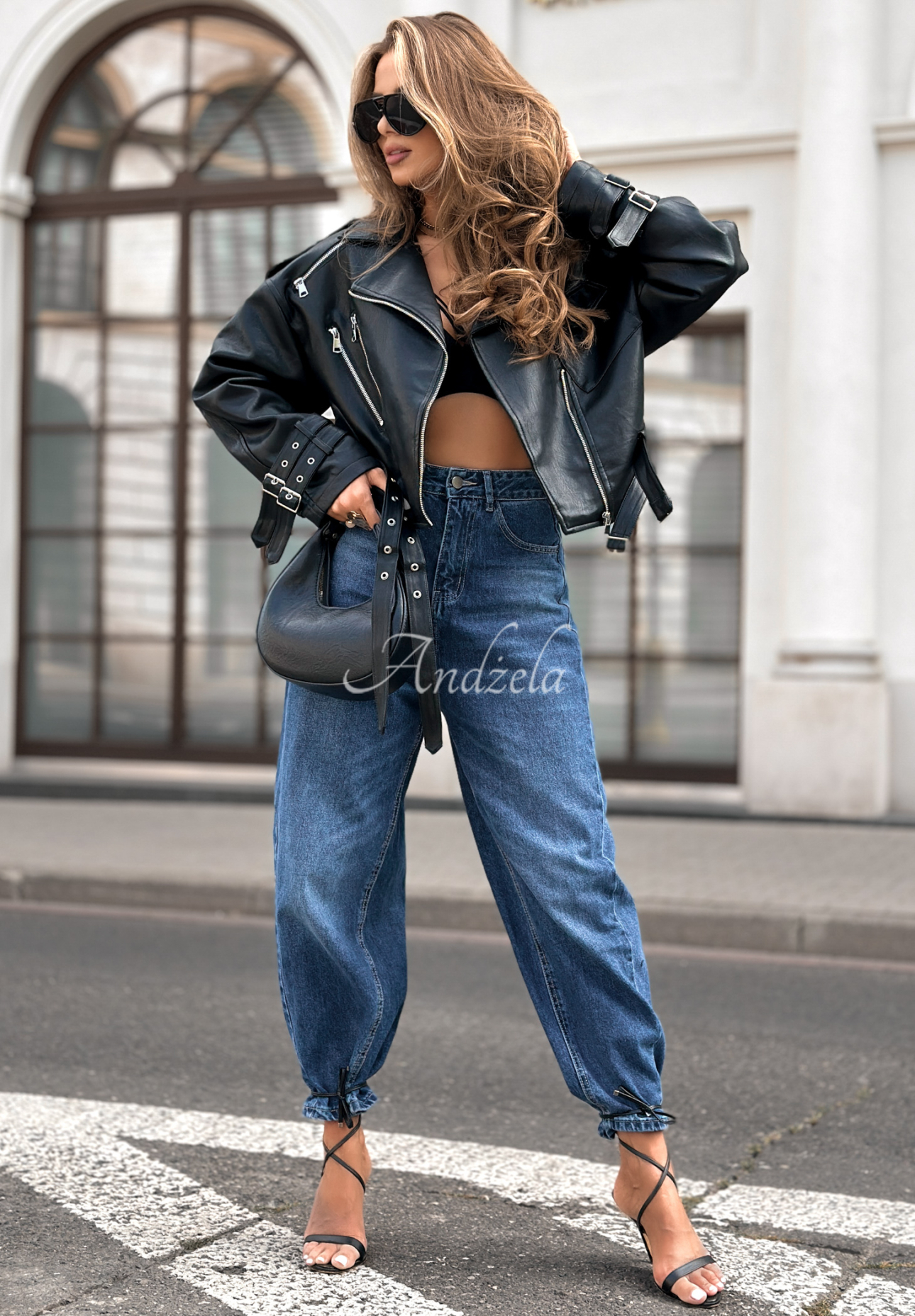 Not Your Girl short leather ramones black