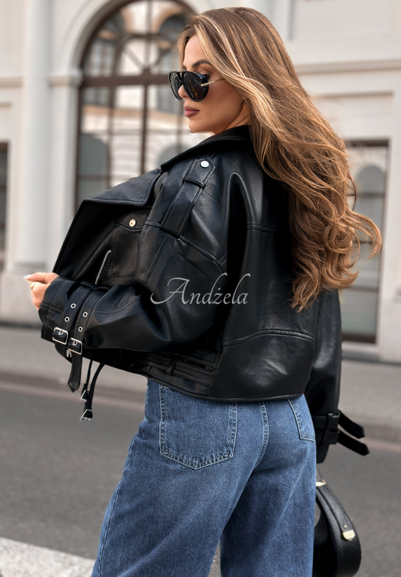 Not Your Girl short leather ramones black