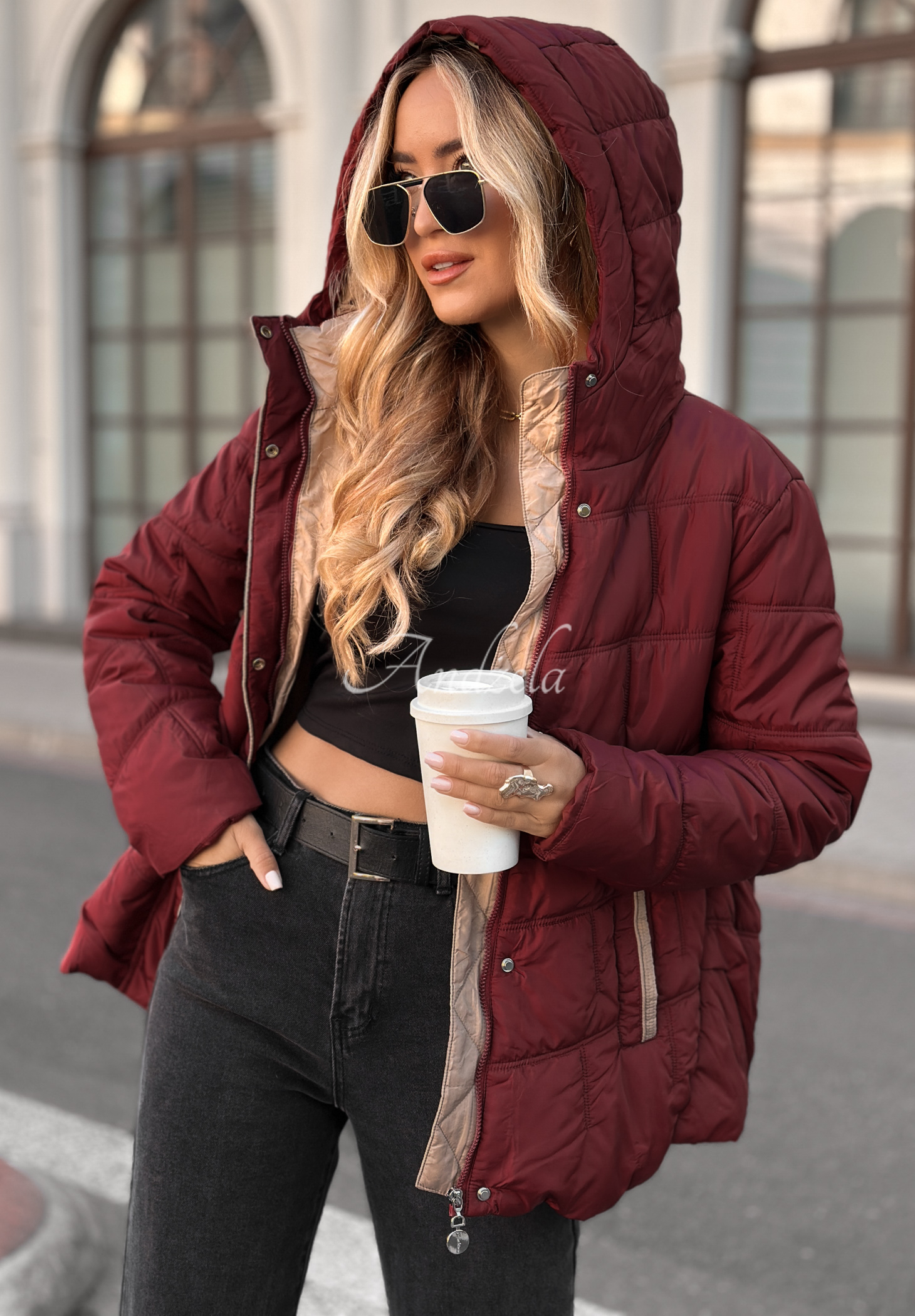 Burgundy Puffer Jacket Outfit Burgundy Puffer Jacket Outfit