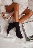 Długie wełniane skarpetki alpaka Blanket Season czarne