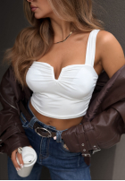 Top na ramiączkach San Angelo biały