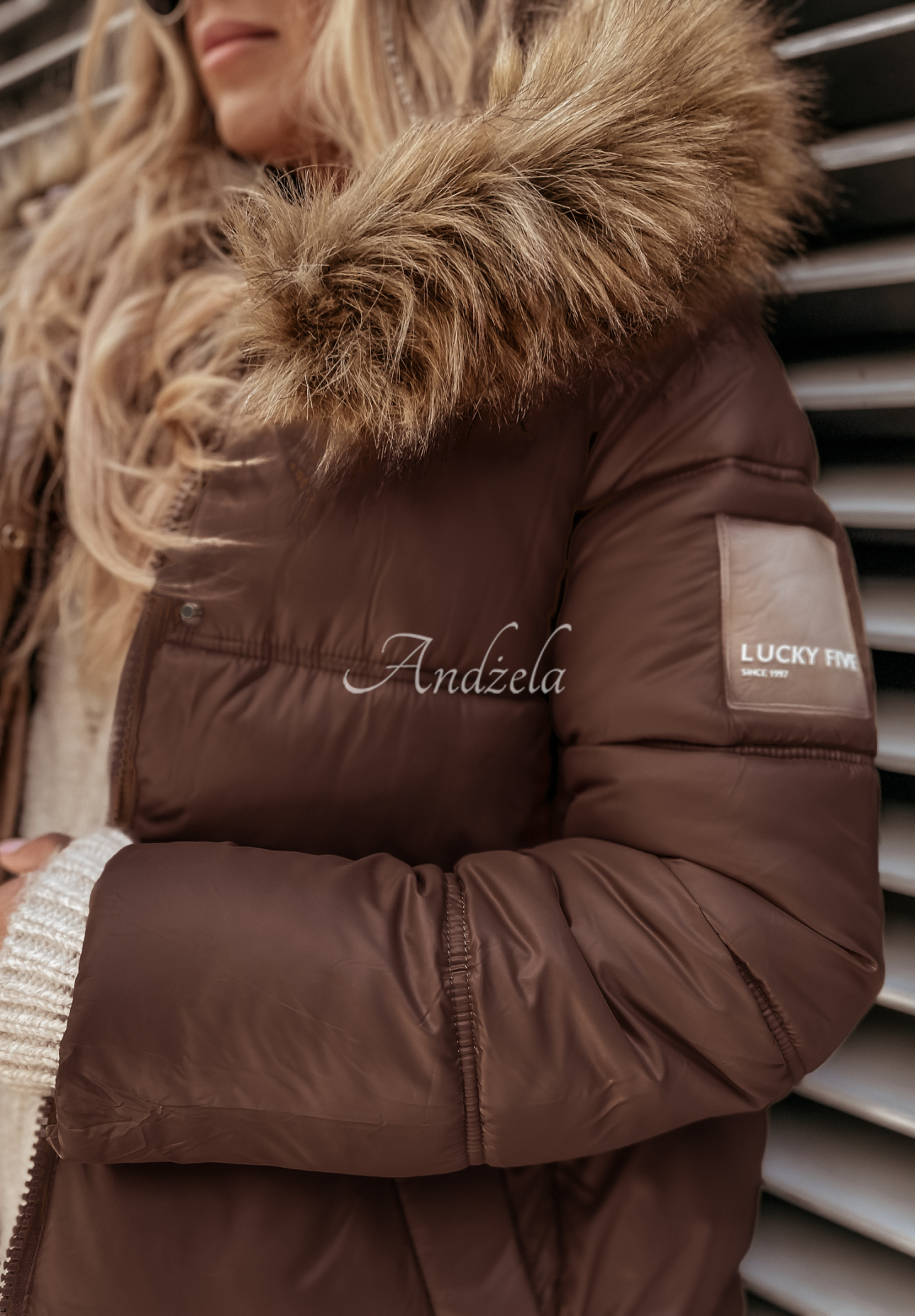 Lucky chocolate quilted hooded jacket II