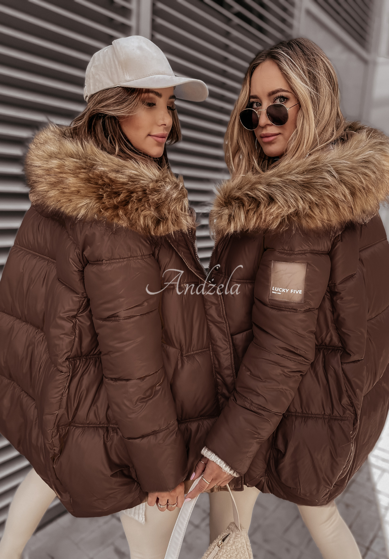 Lucky chocolate quilted hooded jacket II