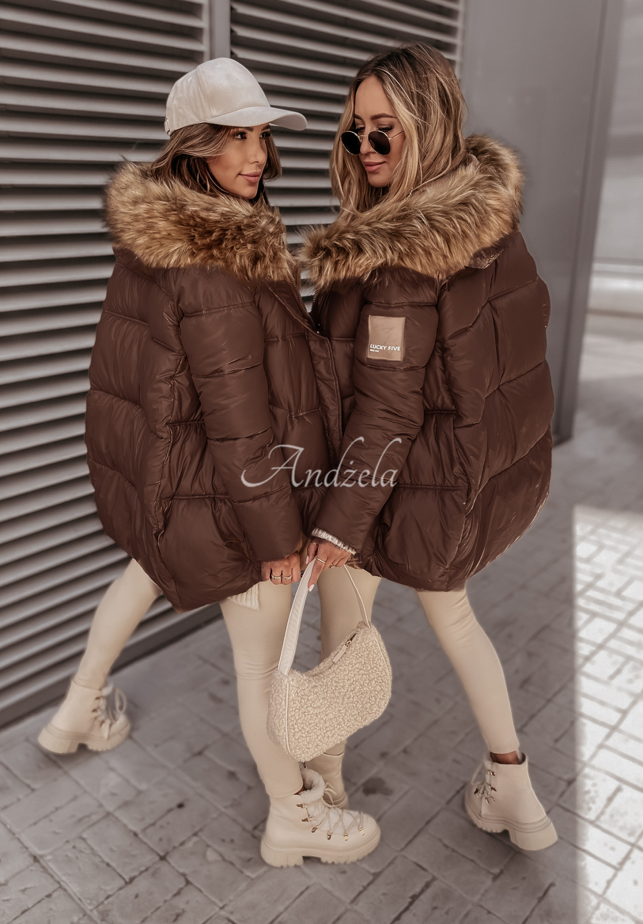 Lucky chocolate quilted hooded jacket II