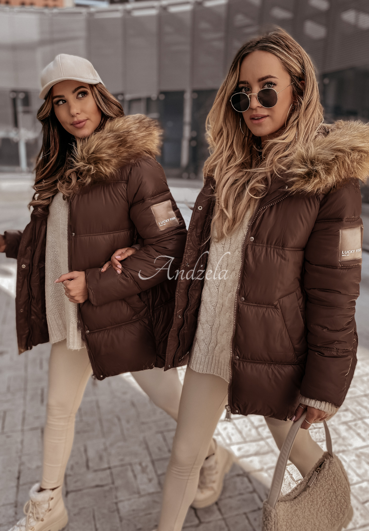 Lucky chocolate quilted hooded jacket II