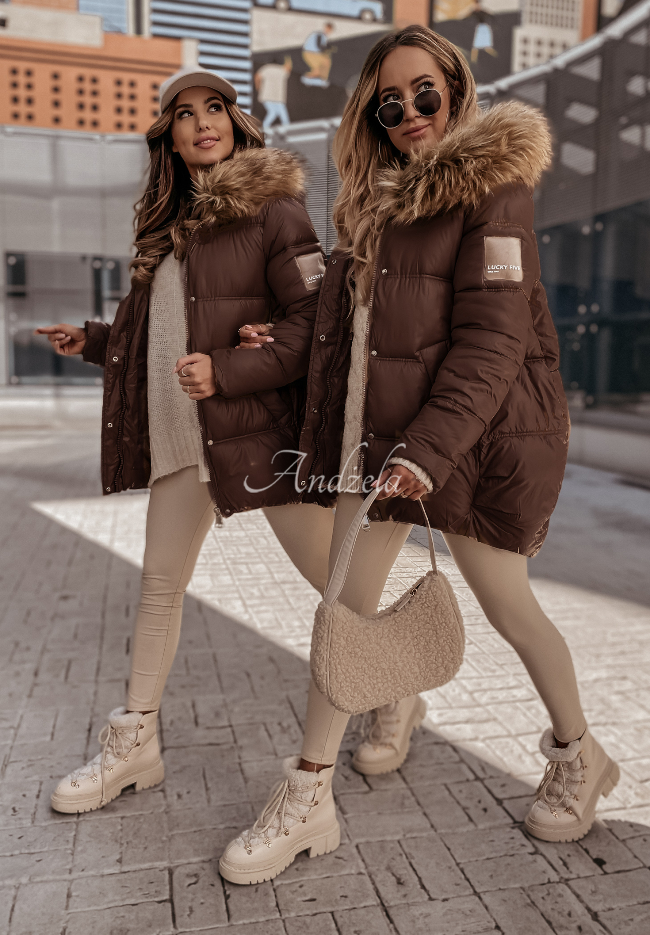 Lucky chocolate quilted hooded jacket II