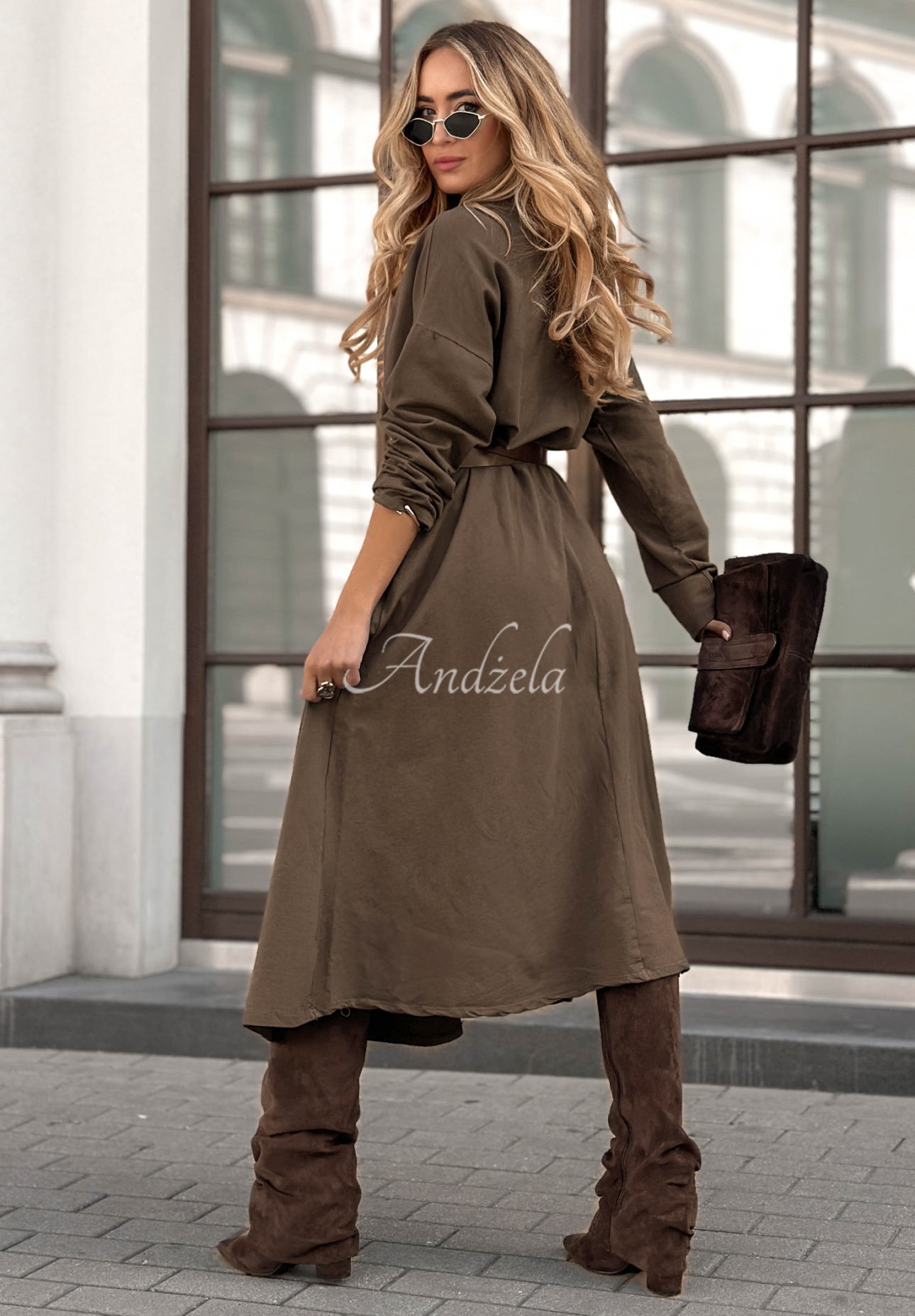 Almost Real chocolate midi dress